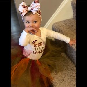 12 month Thanksgiving baby girl outfit